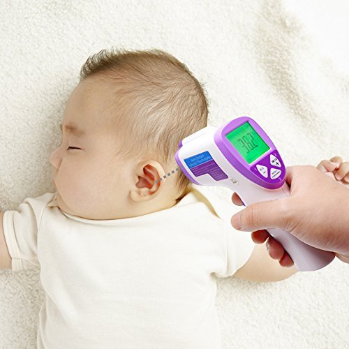 COSSCCI Infrared Digital Baby Thermometer, Non-Contact Electronic Forehead and Ear Thermometer for Baby, Infant, Toddler and Adults