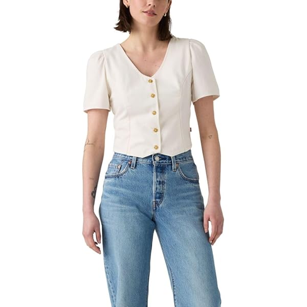 Norma Kamali Women's Cropped Racer Tee, Light Grey at Amazon