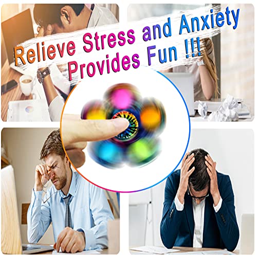 Pop Fidget Spinner Toys 4 Pack, Tie-Dye Simple Dimple Fidget Toys, Push Bubble Spinner Fidget Set for Kids, ADHD Anxiety Stress Relief Toy for Adults, Party Favor Hand Sensory Tie Dye Popper Spinners