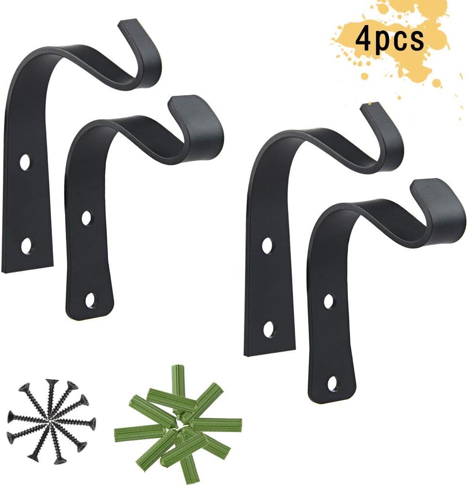 Lot De 6 Supports Muraux En Acier Pour Bride De Cheval – Noir, 13x10x3 Cm – Anti-rouille – Pour écurie, Garage, Buanderie