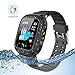 Jsbaby Kids smartwatch Waterproof with LBS/GPS Tracker Smart Watch Phone 3-12 SOS Camera for Boys Girls Game Watches (Black)