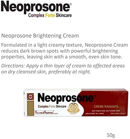 Neoprosone, Skin Brightening Cream - 1.7 Fl oz / 50 ml - for Intimate Areas Body, Knees, Underarm, Elbows - Image 4