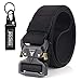 FEIKCOR Tactical Belt, Tactical Heavy Duty Waist Belt for Men, Quick-Release Military Style Shooters Nylon Belts Metal Buckle (Black)