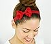 Snow White Inspired Red Hair Bow Stretchy Headband Soft Fold Over Elastic Hair Accessory Handmade by Sweet In The City