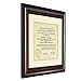 Artcare by Nielsen Bainbridge 12x15 Hampton Collection Walnut Glazed Archival Document Frame with Warm White Mat for 8.5x11 Document Includes: UV Glazed Glass and Anti Aging Liner