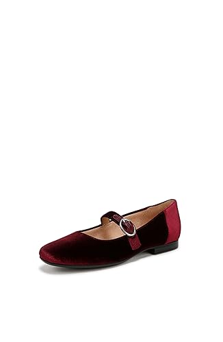 Naturalizer Womens Kelly Mary Jane Flats Cab Sav Red Velvet 5 M - Amazon deal for $41.99