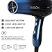 VASLON 1875W Professional Hair Dryer,Nano Ionic Blow Dryer Professional Salon Hair Blow Dryer Fast Dry Low Noise,with Concentrator, Diffuser, 2 Speed and 3 Heat Setting