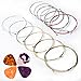 Acoustic Guitar Strings, Kinbom 2 Sets of 6 Medium Guitar Strings, 1 Gold and Silver Pack with 1 Color mixture Pack (Gift: 4 Picks)