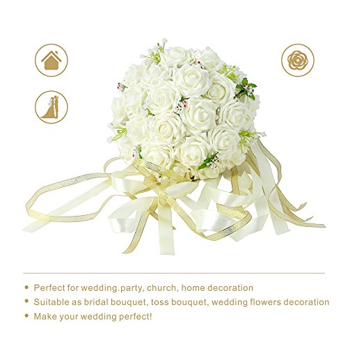 2 Wedding+Bouquet+Febou+Holding+Artificial