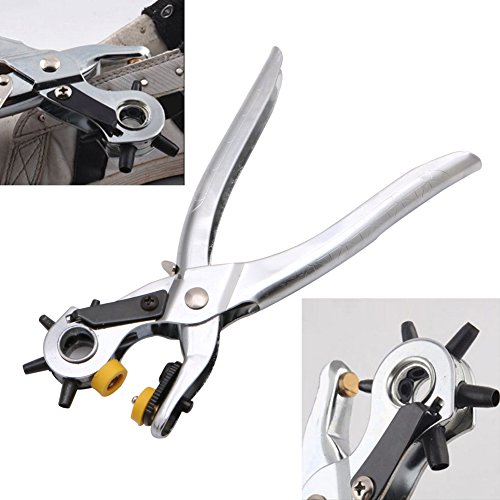 SCASTOE Multifunctional Punch Heavy Duty Revolving Belt Holes Hand Pliers Tool Eyelet