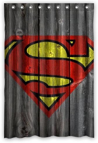 BALLEE Superman Man of Steel Logo Waterproof Bathroom Shower Curtain 48"(w) x 72"(h)