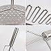 Premium Potato Masher & Ricer - Stainless Steel - Enjoy Tasty Mash Potatoes in Minutes - Unique Design - Long Lasting & Durable - Free Cleaning Brush