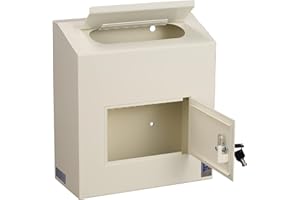 PROTEX SAFE CO. Protex RX-164 Prescription Drugs Drop Box Beige, for drugs cash, checks and envelopes, Metal baffle,Pre-drilled mounting holes, double steel door