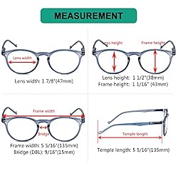 Eyekepper Oval Spring Hinges Ladies Glasses Blue