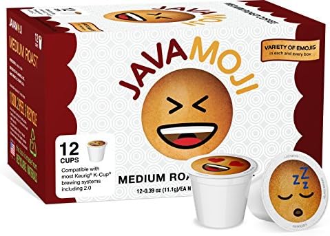 JavaMoji, Emoji K-Cup Pods, Medium Roast Coffee, 100% Recyclable, 72 Count (Pack of 6)