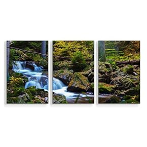 3 Piece Canvas Wall Art Waterfall in...