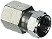 Brennan Industries 6506-12-12 Steel Straight Tube Fitting, 3/4"-14 NPTF x 1-1/16"-12 SAE Thread, 3/4" Female NPTF x 3/4" Female JIC Swivel