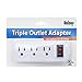 Uninex PS29UBC Grounded Triple Plug Outlet On/Off Power Switch, ETL Listed, White