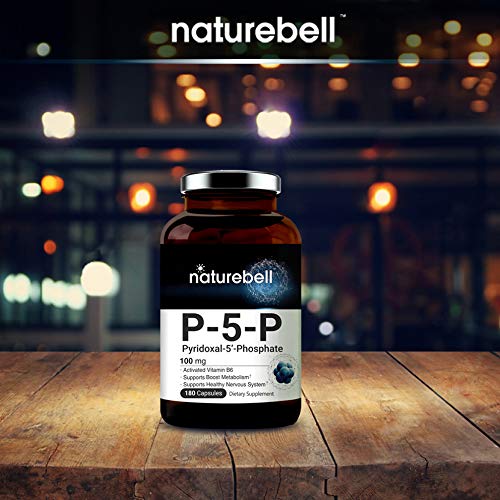 P5P Vitamin as Pyridoxal 5 Phosphate 100mg, 180 Capsules, Activated P5P