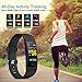Juboury Fitness Tracker HR, Activity Tracker Watch Heart Rate Monitor, Waterproof Smart Bracelet Step Counter, Calorie Counter, Pedometer Watch Kids Women Men, Android & iOS (Blue-Black)