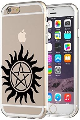 Supernatural Anti Possession Symbol Slim Thin Clear Soft Rubber Silicon Apple iPhone 6/6s Case Embossed Uv Print Design