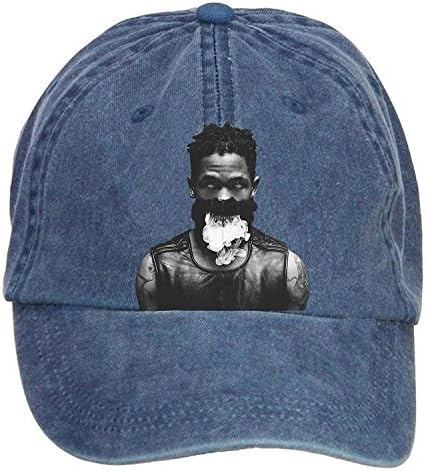 Shkdg Travis Scott Rodeo Album Man's Retro Custom Washable Adjustable Cotton Twill Sport Baseball Caps Navy