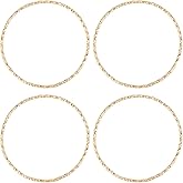 Beebeecraft 1 Box 20Pcs Linking Rings Charms 18K Gold Plated Brass 30mm Circle Frames Connectors Charms for Jewelry Making Necklace Bracelet DIY Crafts