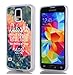 S5 Case Christian Letters,Hungo TPU Rubber Cover for Compatible for Samsung Galaxy S5 Case Bible Verses Pink Flower