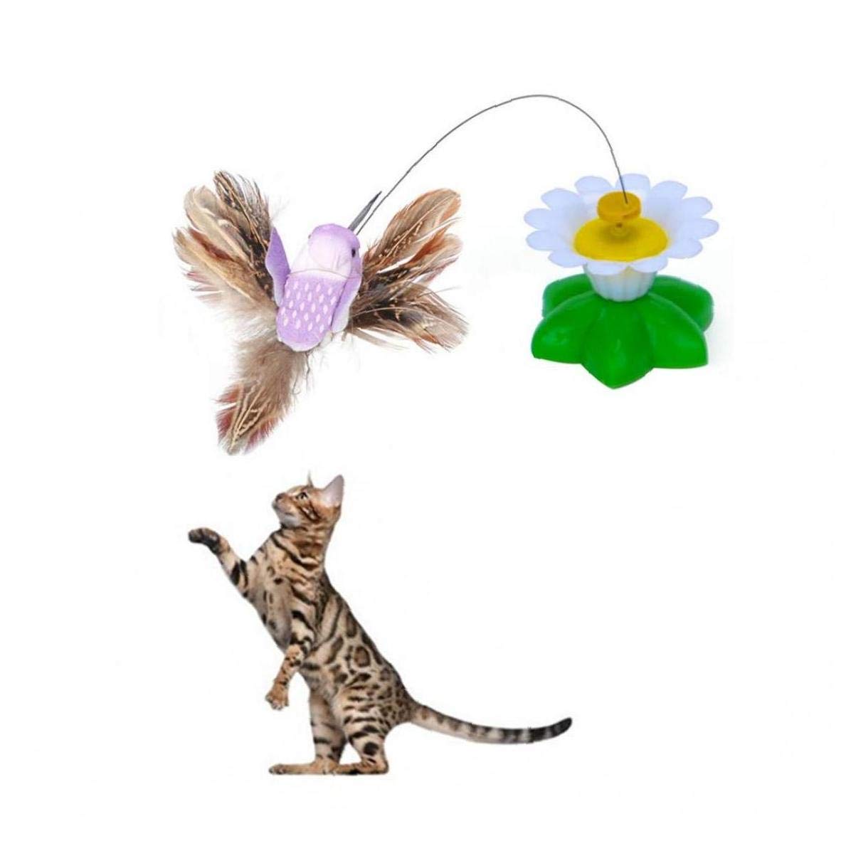 Toys Pet Supplies Electric Rotating Butterfly Cat Toys Two Flashing