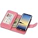TabPow Galaxy Note 8 Case, 10 Card Slot - ID Slot,Button Wallet Folio PU Leather Case Cover with Detachable Magnetic Hard Case for Samsung Galaxy Note 8 (2017 Release) - Glitter Rose Gold