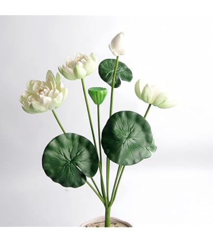 Décoration De Table Fleur De Lotus En Bois - Ornement Exquis Pour Maison, Bureau, Centre De Table