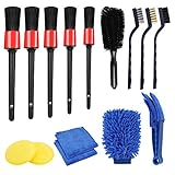 FREESOO 15pcs Kit Cepillos Limpieza de Coche Cepillo Detailing Coche Pincel Limp