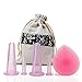 NIPOO Face Cupping Set - Cupping for Face & Eyes (4pcs) + Free Cleansing Brush, Anti Aging/Wrinkle Silicone Suction Massage Cup Therapy Set, Improve Collagen