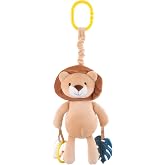 Apricot Lamb Baby Stroller Car Seat Teething Toy Plush Lion 8.5''