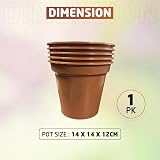 ACCURATE Garden Pot Set of 5 5 Inch Terracotta Plastic Planters view 3