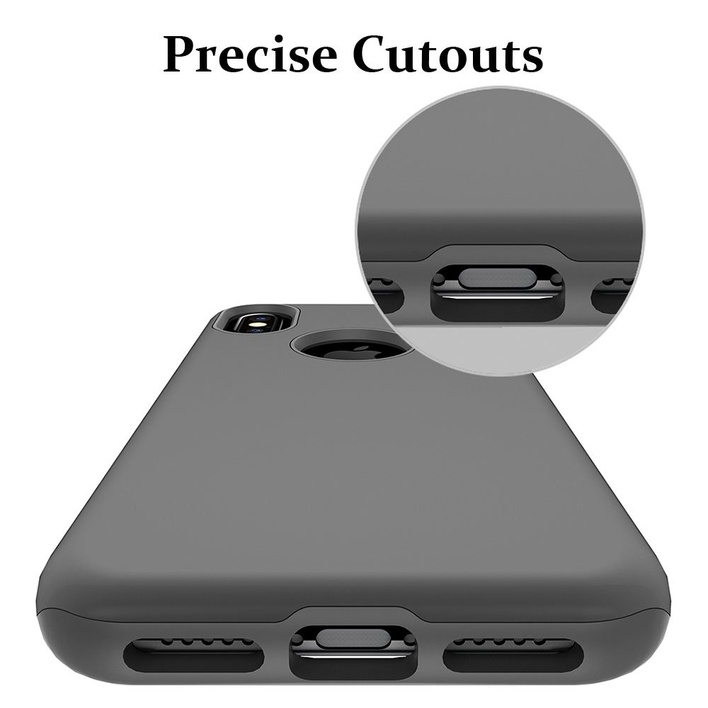 iPhone X Case, MagicSky Slim Corner Protection Shock Absorption Hybrid Dual Layer Armor Defender Protective Case Cover for Apple iPhoneX - Black