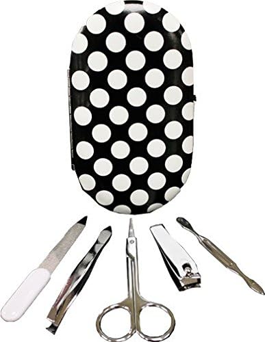 Hoof 5 Piece "Pamper Me Posh" Fashionable Manicure Kit | Includes Cuticle Pusher, Scissors, Nail Clippers, Nail File, Slant tip Tweezers