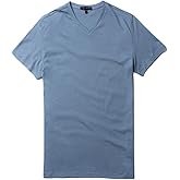 Robert Barakett V Neck Short Sleeve Pima Cotton Casual Solid Mens T Shirt