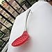 TENTA KITCHEN Premium Silicone Kitchen Utensil Silicone Slotted Skimmer Strainer Spoon with 18/0 Stainless Steel Stay Cool Handle