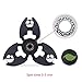 Fidget Hand Play Spinner Toys, 2017 Brighting Chrome Steel Ball Counterweight 360 High Speed Decompression Focus Gifts for Children Adults Spin 3-5 Mins (Black)