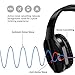 Kimitech Bluetooth Headphones Over Ear Hi-Fi Stereo Wireless Foldable Soft Memory Protein Earmuffs Built-in Mic Blackthumb 1