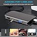 USB C Hub,9-in-1 Type C Adapter Dock with VGA Port ,4K USB C to HDMI,PD Power Delivery,1Gbps Ethernet Port,Mic/Audio port，SD/TF Card Reader, 2 USB-3.0 Ports,Portable for MacBook Pro and Window USB Type C Laptops