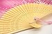 OMyTea® Women Hand Held Silk Folding Fans with Bamboo Frame - with a Fabric Sleeve for Protection for Gifts - Sakura Cherry Blossom Pattern (WZS-3)