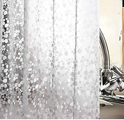 Generic Khushi Creation PVC Coin 3D Design Shower Curtain, 54X84-inch/ 7ft(Transparent)
