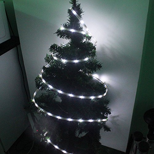 100Leds Copper Strip Light,WONFAST Waterproof 16.4ft/5M Flexible SMD2835 LED Ribbon Mood Rope Solar String Light for Home Bedroom Theater Accent Decoration Christmas Lighting (White)
