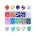 Sromay Wholesale 300Pcs 8mm Briolette Faceted AB Crystal Glass Beads for Jewelry Making Findings with Bead Container #5040 Briollete Rondelle Assorted Colors