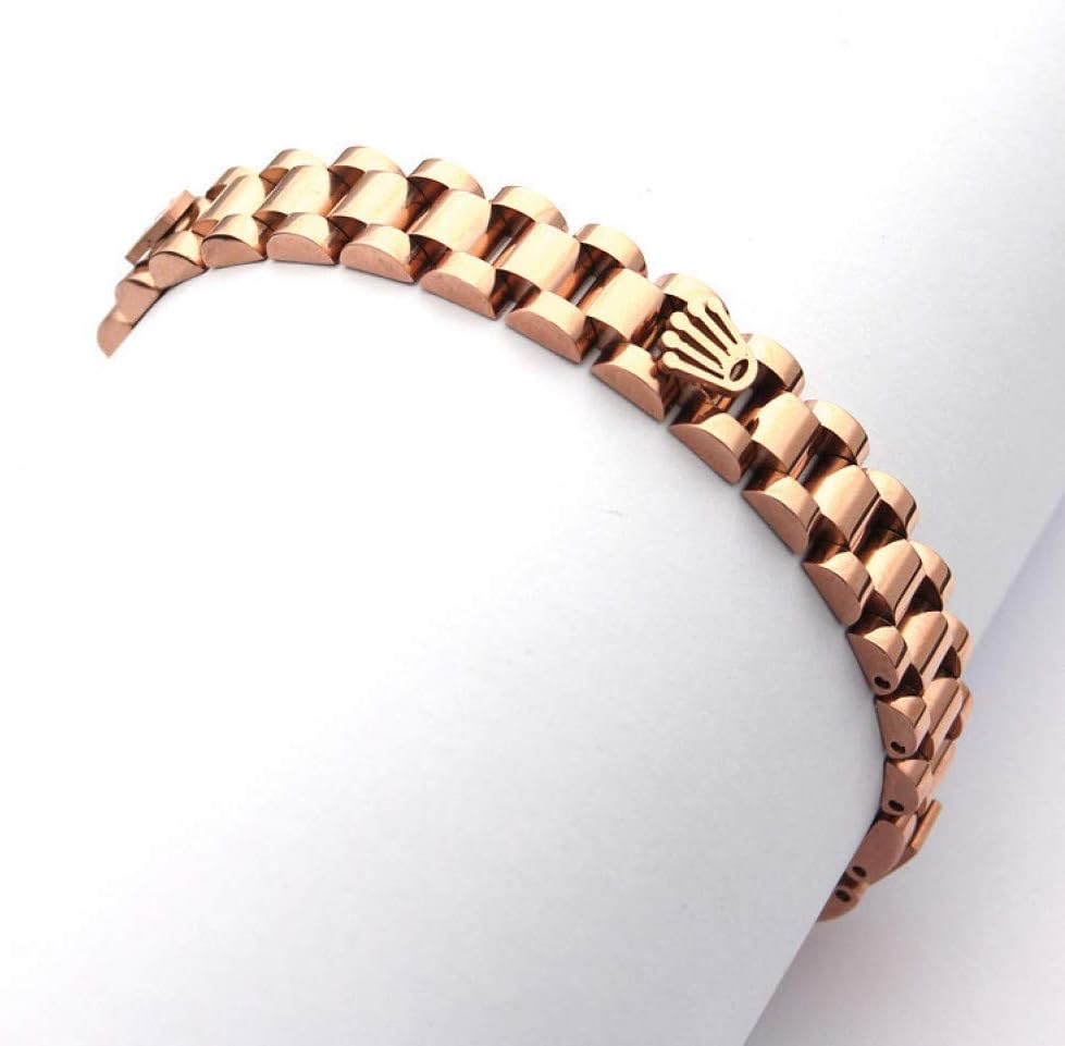 HUSHOUZHUO Fashion Speedometer Gun Black Crownstainless Steel Cuff Chain Link Bracelet Bangles for Men