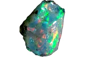 GEMSCREATIONS Ethiopian Opal 100% Natural Jumbo Mutli Fire Opal Rough Rare Gemstone 21.00Cts.