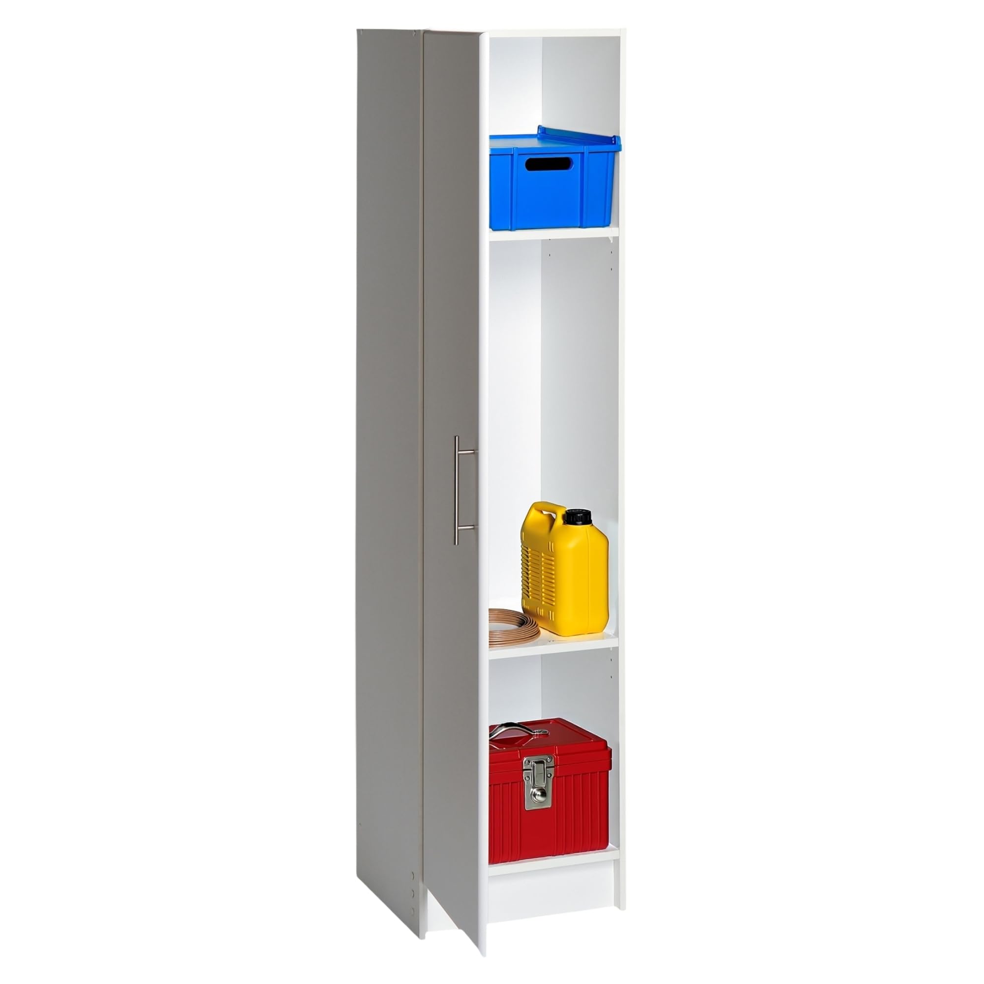 Photo 1 of Prepac Elite 65 in. Engineered Wood Narrow Storage Cabinet in White