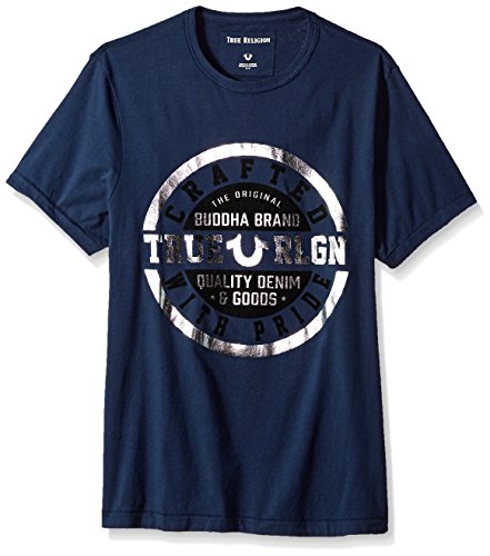 True religion men s metallic crafted with pride short s…